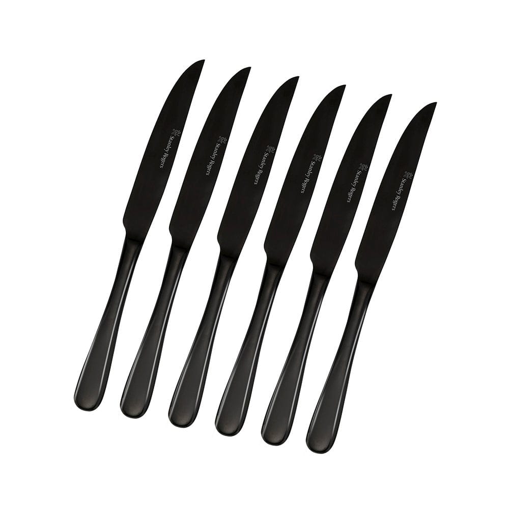 Albany Onyx Steak Knives 6 Piece Set Stanley Rogers