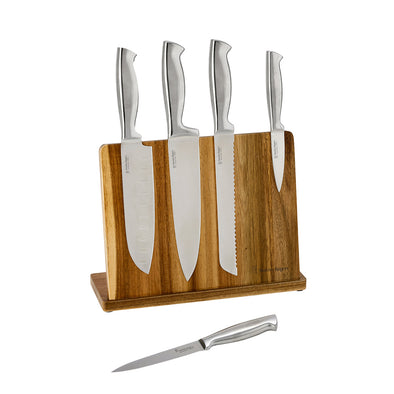 Magnetic 6 Piece Knife Block