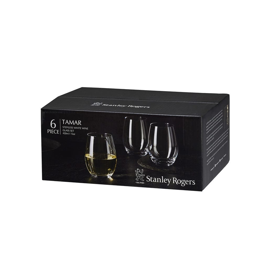 Tamar Stemless White Wine Glass 6 Piece Set