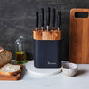 Black Oval 6 Piece Knife Block