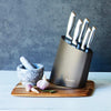 Modern Steel Metallic Mocha 6 Piece Knife Block