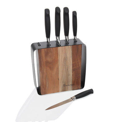 Framed Acacia 6 Piece Knife Block