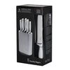 Oval Metallic Pewter 6 Piece Knife Block