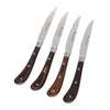 Pistol Grip Woodlands Steak Knives 4 Piece Set