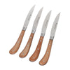 Pistol Grip Woodlands Steak Knives 4 Piece Set