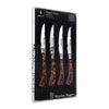 Pistol Grip Woodlands Steak Knives 4 Piece Set