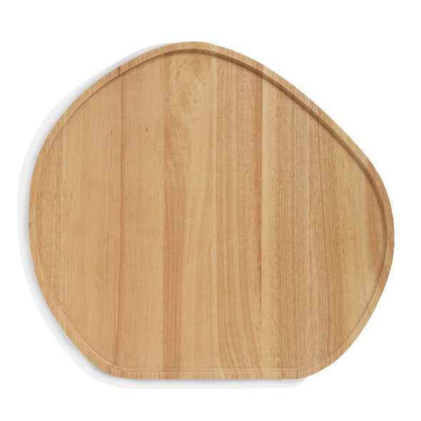 Wooden Serving Platter Round Large